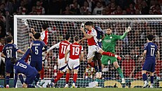 Mikel Merino z Arsenalu dává gól v semifinále Ligy mistr proti PSG, kvli...
