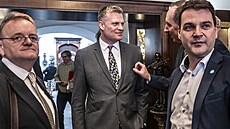 Filip Turek a Petr Macinka na ktu knihy Václava Klause Od Benee po Ukrajinu:...