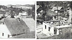 P�ED A PO. Na snímku d�m s �íslem popisným 24, v n�m� v Prlov� �ila rodina...