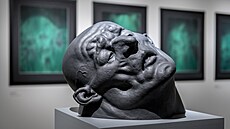 Umírající Titán, glazovaná keramika, 30 x 42 x 38 cm, 2024.