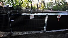 Divokou vlnu Eisbachwelle v Mnichov� uzav�eli hasi�i. (19. dubna 2025)