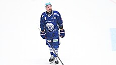 Kapitán brněnské Komety Jakub Flek po gólu v pátém finále s Pardubicemi.