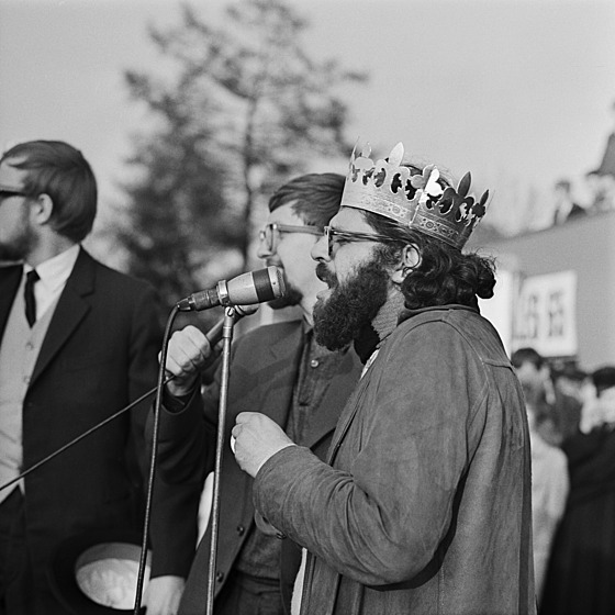 Americký básník Allen Ginsberg.