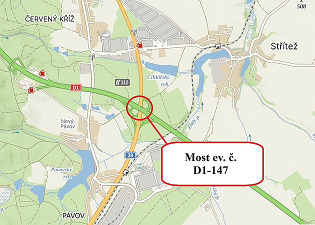 Most na 112. kilometru dálnice D1 u Pávova od soboty eká druhá fáze opravy....