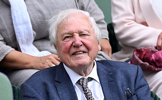 David Attenborough na Wimbledonu (1. července 2024)