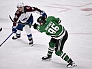 Mikko Rantanen z Dallasu dává gól, stelu marn zkouí zblokovat Ryan Lindgren...