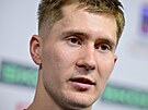 eský útoník Martin Neas bhem rozhovoru s novinái v dánském Herningu poté,...