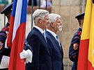 Prezident Petr Pavel pijal belgickho krle Philippa. (5. kvtna 2025)