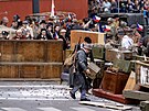 Rekonstrukce boj z Praského povstání v dnení Praze 4  Barikáda 2025, která...