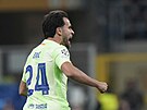 Eric Garcia slaví první gól Barcelony.