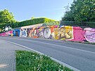 Graffiti na oprn zdi znzoruje brnnsk osobnosti