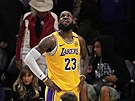 LeBron James b�hem pátého zápasu prvního kola.