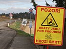 Nebezpen zatka s odbokou u Dobr Vody pobl Mrkotna na frekventovan...