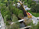 Instalace nov rsk lvky pohledem z dronu.