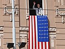 Slavnosti svobody. Jízdou historických vojenských vozidel Conwoy of Liberty...