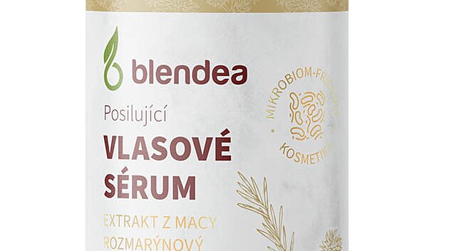 Posilujc srum pro rst vlas, s macou perunskou, ricinovm, rozmarnovm a avokdovm olejem, hydratuje pokoku hlavy, vegan, cena 392 K
