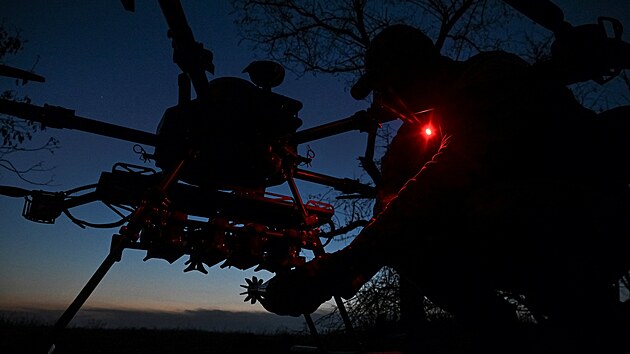 Vypoutn ukrajinskho tkho bojovho dronu Vampire v Zporosk oblasti (29. dubna 2025)