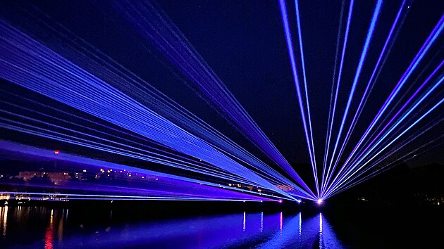 Laserov show na jabloneck pehrad (30. dubna 2025)
