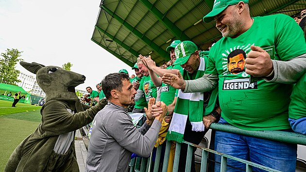 Hayranlarla Liberec Health'e karşı maçtan sonra Kaptan Bohemians Josef Jindřišek ...