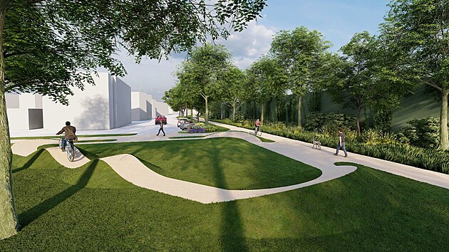 Radnice plnuje pravy v Jungmannov parku v eskch Budjovicch. M tam pibt pumptrack.