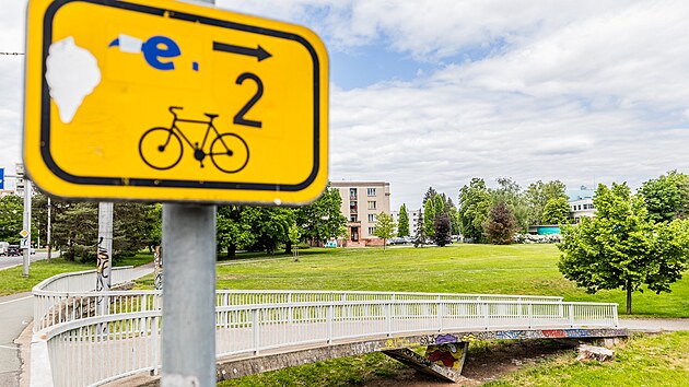 Znovu oteven lvky pro cyklisty u hradeckho soutoku (7.5.2025).