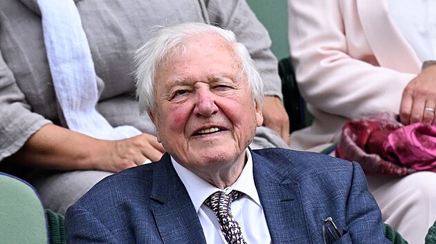 David Attenborough na Wimbledonu (1. �ervence 2024)
