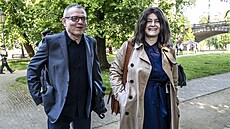Pedsedkyn SOCDEM Jana Maláová a Lubomír Zaorálek pi oslavách 1. máje na...