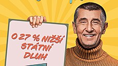 Plakáty hnutí Ano pro volby v roce 2025