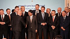 Slavnostní podpis smluv o smlouvách budoucích k výstavbě nových jaderných bloků...