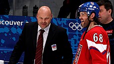 SLAVNÝ PACIENT. S Jaromírem Jágrem na olympiád 2010 ve Vancouveru.