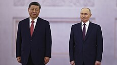 Prezidenti íny a Ruska Si in-pching a Vladimir Putin na schzce v Kremlu (8....