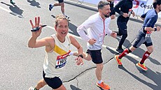 Barbora Strýcová na tratí Praského maratonu