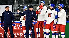 Radim Rulík ud�luje pokyny na prvním tréninku v Herningu.