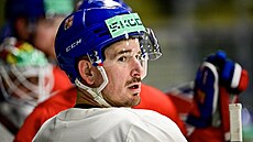 Kapitán �eské reprezentace Roman �ervenka na prvním tréninku v d�ji�ti...