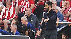 Rúben Amorim, trenér fotbalového Manchesteru United, bhem úvodního semifinále...