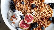 Kef�rov� vafle s ovocem