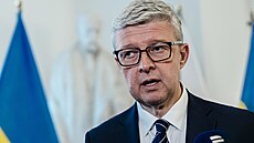 Místopedseda Snmovny za ANO Karel Havlíek po jednání s ukrajinským...