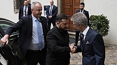 Prezident Ukrajiny Volodymy Zelenskyj jednal v Senátu s p�edsedou horní komory...