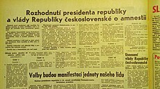 Mladá fronta 9. kv�tna 1960. Oznámení o amnestii prezidenta republiky