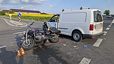Pi odpolední nehod na obchvatu Hradce nad Svitavou zemel motocyklista. (2....