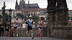 Tereza Hrochová b�hem Pra�ského maratonu