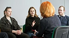 Studenti Západoeské  univerzity v Plzni diskutovali s redaktorkou MF DNES...