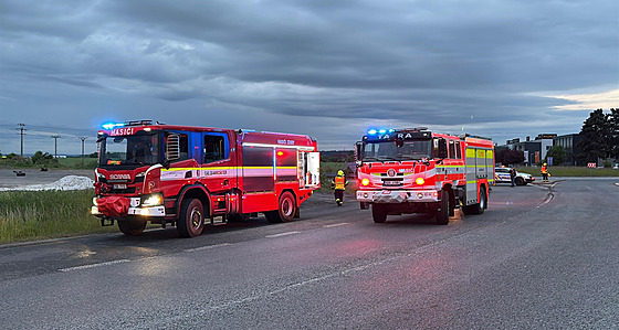 Nehoda osobního auta na dálnici D8 u Prahy (18. kvtna 2025)