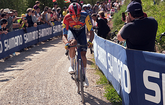 Mathias Vacek na otolin v 9. etap Gira.