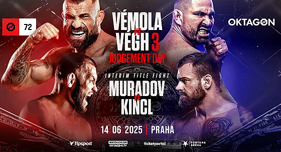 Oktagon 72 v Edenu nabídne poslední MMA zápas Karlose Vémoly a Attily Végha.
