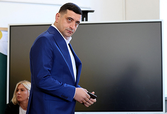 Kandidát na prezidenta George Simion vyrazil k urn spolu se svým mentorem,...