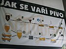 Zdi pivovaru Starobrno v Brn zdob mimo jin i grafick znzornn postupu...