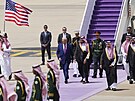 Americký prezident Donald Trump piletl do Rijádu, kde ho uvítal korunní princ...