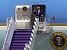 Americký prezident Donald Trump piletl do Rijádu, kde ho uvítal korunní princ...