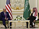 Americký prezident Donald Trump a saúdský korunní princ Mohammed bin Salmán se...